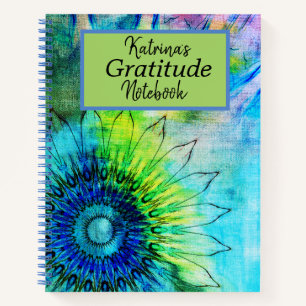 Neon Sunflower Gratitude Spiral-notebook Notitieboek