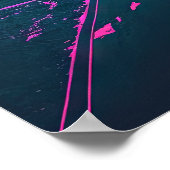 Neon Sunrise over de bergen Poster (Hoek)