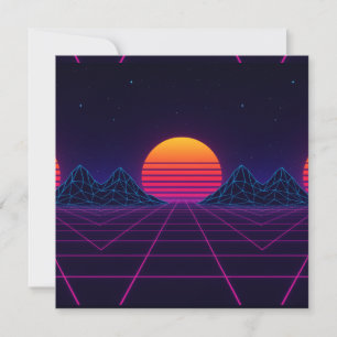 Neon Sunset Grid – Retro-futuristische Synthwave S