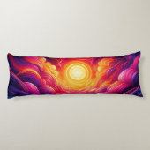 Neon Sunset Lichaamskussen (Achterkant)