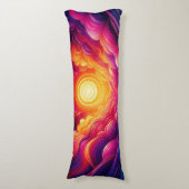 Neon Sunset Lichaamskussen (Voorkant Verticaal)