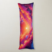 Neon Sunset Lichaamskussen (Achterkant (Verticaal))