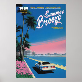 Neon Sunset Miami Art Print 80s Retro Summer