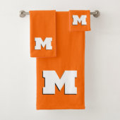 Neon Sunset Orange et blanc 3D Big Modern Initial (En situation)