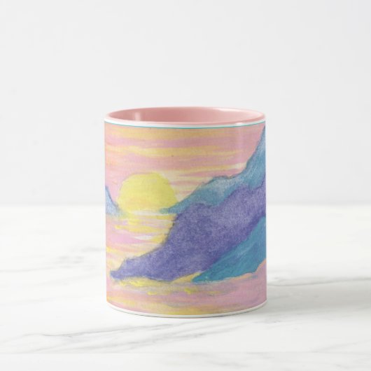 Neon Sunset par Lyric Rivera - Mug de café (Centre)
