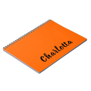 Neon Sunset Sinaasappel Effen Kleur Aangepast Gepe Notitieboek