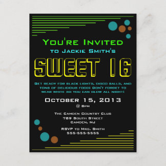 Neon Sweet 16 Kaart