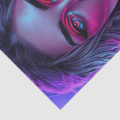 Neon Sweetheart - Vrouw met Lollipop Decoupage Tissuepapier (Detail)