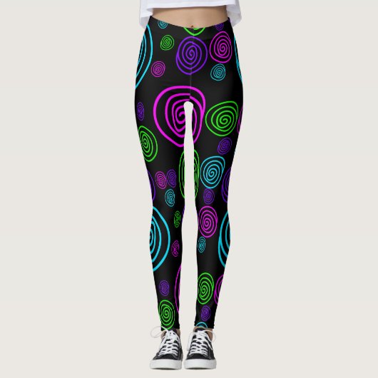 Neon Swirl Leggings (Devant)