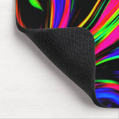 Neon Swirls Marged Black Yellow Pink Blue Muismat (Hoek)