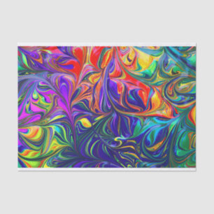 Neon Swirls Rainbow Colors Tissuepapier