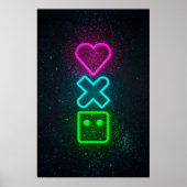 Neon Symbolen Neon Artiest Neon Led Tekenen Neon G Poster (Voorkant)