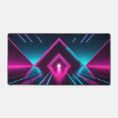 Neon Synthwave Glowing Pyramid Tunnel Gamer (Recto)