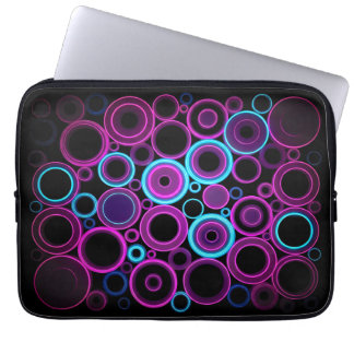Neon Synthwave Matrix Cyber Tech Laptop Sleeve