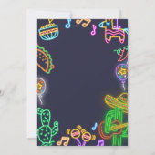 Neon Taco Mexicaanse Graduation Party Uitnodiging (Achterkant)