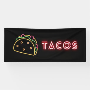 Neon Tacos-symbool Vinylbanner Spandoek