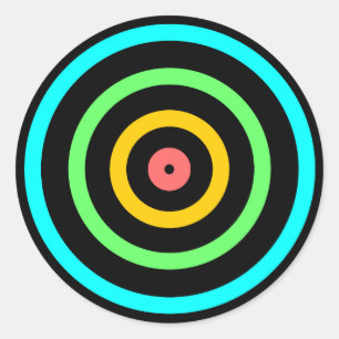 Neon Target Ronde Sticker