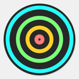 Neon Target Ronde Sticker