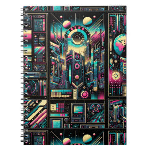 Neon Tech Odyssey Notitieboek