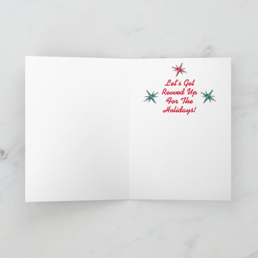  neon teken retro kerst Kaarten (Binnen)