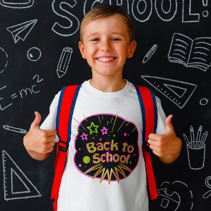 Neon terug naar school t-shirt