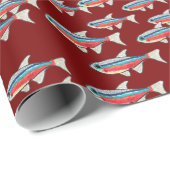 Neon Tetra Cadeaupapier (Rol Hoek)