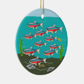 Neon Tetra Keramisch Ornament (Rechts)