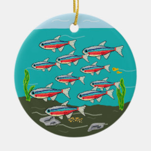 Neon Tetra Keramisch Ornament