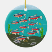 Neon Tetra Keramisch Ornament (Achterkant)