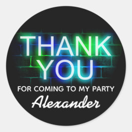 Neon Threadparty Bedankt Stickers