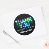 Neon Threadparty Bedankt Stickers (Envelop)