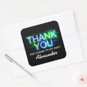 Neon Threadparty Bedankt Stickers (Envelop)