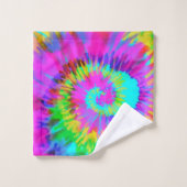 Neon Tie Dye Swirl (Gant de toilette)