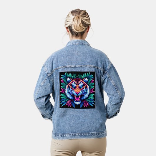 Neon Tiger et feuilles de la jungle (Modèle)