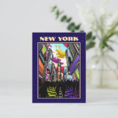 Neon Times Square with Custom Text – New York  Briefkaart (Staand voorkant)