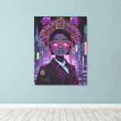 Neon Toekomst ID1028 Canvas Afdruk (Insitu (Houten vloer))