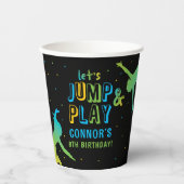 Neon Trampoline Park Boys Birthday Party Papieren Bekers (Voorkant)