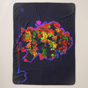 Neon tree explosie sherpa deken