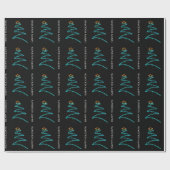 neon tree feestdagen cadeaupapier (Vlak)