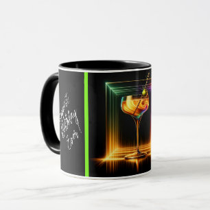 Neon Trendy Party Time gepersonaliseerd Mok