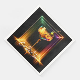 Neon Trendy Party Time gepersonaliseerd Servet