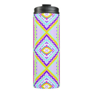 Neon Tribale Dromen Kaleidoscoop Thermosbeker