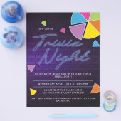 Neon Trivia Nachtfeest Flyer (Enkel)