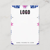 Neon Tropical Exotic Palm Leaves Visitekaartje (Voorkant)