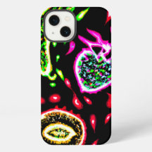 Neon Tropical Fruits Pattern Art. Nu kopen