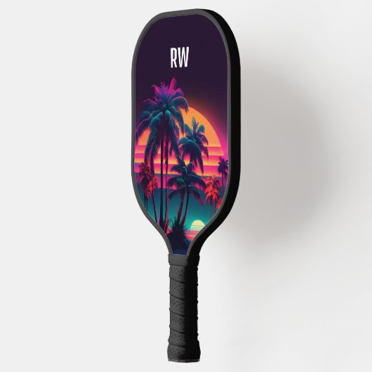 Neon Tropical Night Pickleball Paddle (Links)