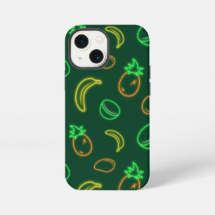 Neon Tropisch Fruitpatroon iPhone 13 Mini Hoesje