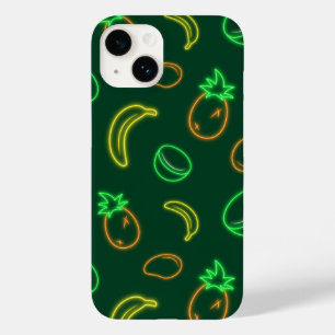 Neon Tropisch Fruitpatroon iPhone 14 Hoesje