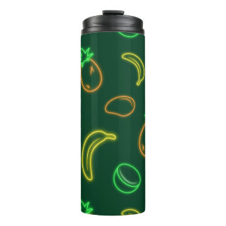 Neon Tropisch Fruitpatroon Tumbler Thermosbeker