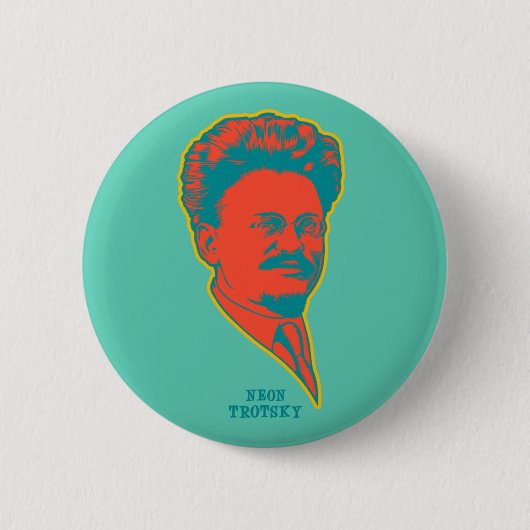 Neon Trotsky Ronde Button 5,7 Cm (Voorkant)
